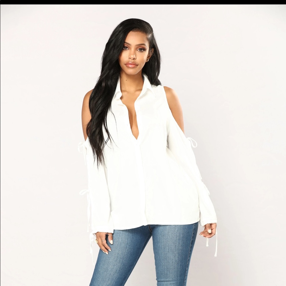 Side Ties Collar Shirt